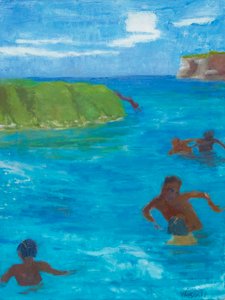 Six in the Water, 2017 (tuval üzerine yağlıboya)