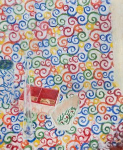 Cam Şişe ile Natürmort, 2013 (tuval üzerine yağlıboya) by Megan Williamson