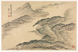 Eski Ustalardan Sonra Çeşitli Tarzlarda Manzaralar by Mei Qing