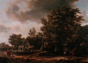 Manzara by Meindert Hobbema
