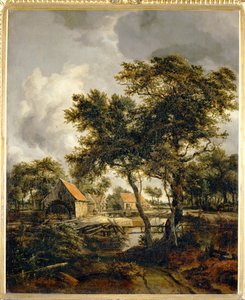 Le Moulin a eau - su değirmeni ... by Meindert Hobbema