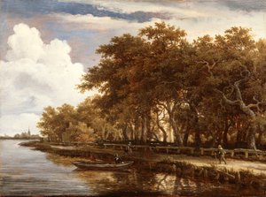 Amstel Boyunca Görüntüle by Meindert Hobbema