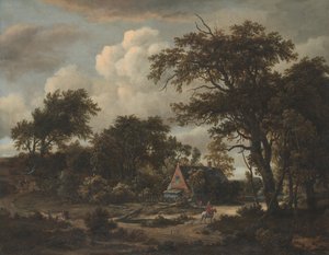 Kulübe ve Süvari ile Ormanlık Manzara, 1663.