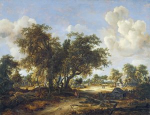 Kulübelerle Ormanlık Peyzaj, 1665