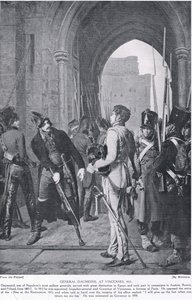General Daumesnil, Vincennes'de, 1815, 'Hutchinson's History of the Nations'dan bir çizim, c.1910 by Melanque