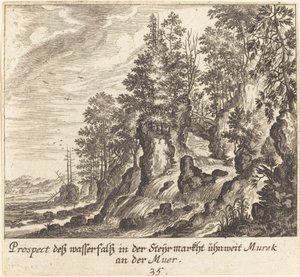 Şelale by Melchior Küsel after Johann Wilhelm Baur