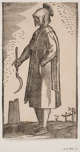 Sağ elinde mühür tutan Yunan köylü by Melchior Lorck