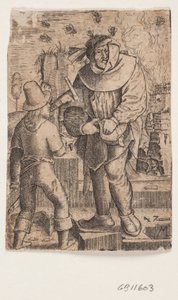 gayda ile adam by Melchior Lorck