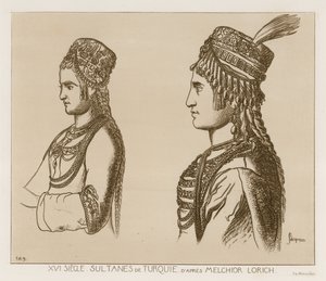 16. yüzyıl Türkiye Sultanları by Melchior Lorck