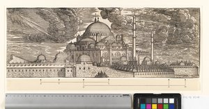 Kuzey Doğudan Görülen Süleymaniye Camii by Melchior Lorck