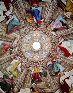 Peygamberlerin ve Meleklerin Temsilleri Melozzo da Forli (Melozzo degli Ambrosi) (1438-1494) Aziz Mark (Marco) Kutsal Kubbesi, Santa Casa Kutsal Alanı, Loreto tarafından Fresk by Melozzo da Forli