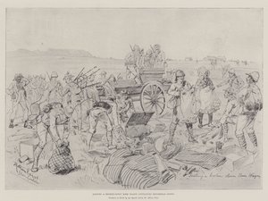 Ev Eşyalarını İçeren Bozulmuş Bir Boer Vagonunu Yağmalamak by Melton Prior