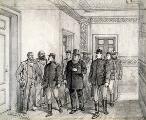 Boer Başkanı Kruger, Pretoria'daki Temsilciler Meclisi'nden ayrılıyor by Melton Prior