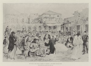 Alman İmparatorunun Filistin, Pazar Meydanı, Hayfa Ziyareti by Melton Prior