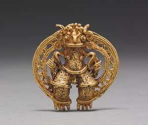 Figür Kolye, c. 1000-1550 (dökme altın)