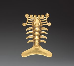 Istakoz Kolye, c. 1000-1500 (dökme altın)