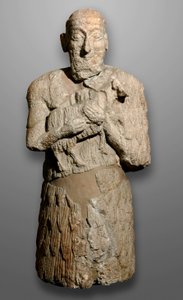 Kurbanlık koyun getiren adam heykeli, Sümer by Mesopotamian