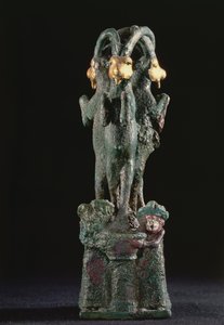 Üç keçiden oluşan kutsal ağaç, Larsa, güney Mezopotamya, MÖ 1750 dolayları (bronz ve altın) by Mesopotamian Mesopotamian