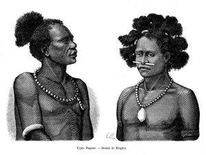 Papua türleri, 19. yüzyıl by Mesples