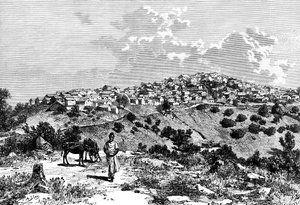 Bir Kabyle köyü, Kuzey Afrika, 1895.