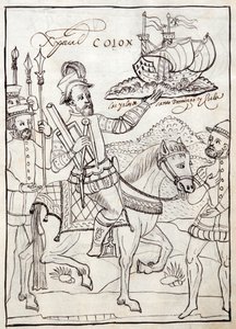 MS Hunter 242 f.247r Christopher Columbus, Historia de Tlaxcala
