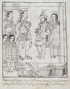 Montezuma, Cortez Ms Hunter 242 f.255r Meksika