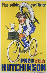 Poster reklam Hutchinson bisiklet lastikleri (renkli litho)