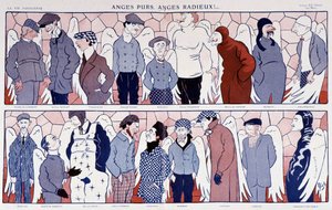 Ünlü havacıların melekler olarak suçlamaları (portre galerisi) - “” La Vie Parisienne”” 11/12/1909.