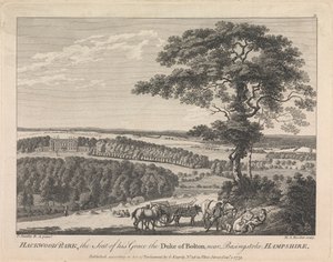 Hampshire, Basingstoke yakınlarındaki Bolton Dükü Ekselanslarının Yeri Hackwood Park (yayınlayan: G. Kearsly); sayfa 19 (İkinci Cilt) by Michael Angelo Rooker