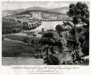 South East Prospect of Majesteleri Queensberrys Dükü, Drumlanrig, İskoçya