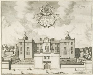Beaudesert Hall ve Park: bakır levha gravürü, nd [1653-1686] by Michael Burghers
