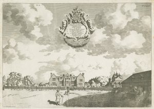 Bentley Hall: bakır levha gravürü, [1686] (baskı) by Michael Burghers