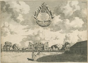 Bentley Hall: bakır levha gravür, nd [1653 - 1686] by Michael Burghers