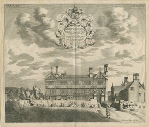 Broughton Hall: bakır levha gravür, nd [1653-1686] (baskı) by Michael Burghers