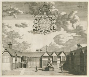 Chartley Manor House: gravür, nd [1653-1686] (baskı) by Michael Burghers