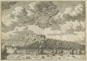 Dudley Castle: bakır levha gravürü, nd [1653-1686] by Michael Burghers