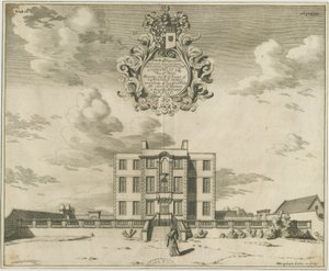 Elmhurst Hall: bakır levha gravürü, nd [1653-1686] by Michael Burghers