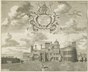 Fisherwick Hall: bakır levha gravür, nd [1653-1686] (baskı) by Michael Burghers