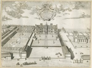 Ingestre Hall: bakır levha gravür, nd [1653-1686] by Michael Burghers