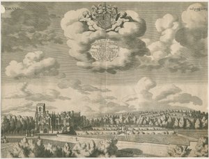 Trentham Hall: gravür, nd [1686] by Michael Burghers
