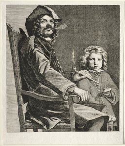Pipo İçen Adam ve Küçük Bir Çocuk, c. 1660. by Michael Sweerts