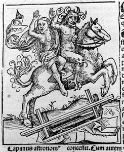 Şeytan ve Cadı Şabat Gününe Gidiyor, Hartmann Schedel Liber Chronicarum Nuremberg 1493