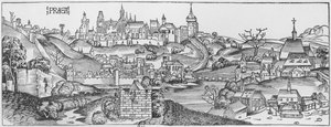 Prag manzarası, Hartmann Schedel (1440-1514) tarafından Nürnberg