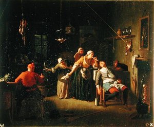 Taverna sahnesi (tuval üzerine yağlı boya)