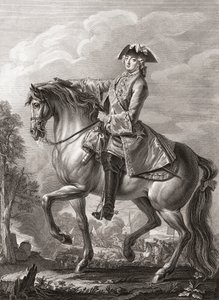 Fransa Kralı XV. Louis, binicilik portresi.
