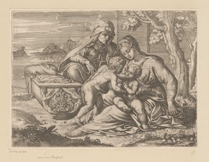 H. Anna ile Mary ve Çocuk by Michel Corneille (II)