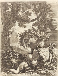 Bir Bacchante Kucaklayan Faun by Michel Dorigny