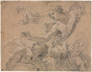 Melekler recto çalışmaları, 1655-1660. by Michel Dorigny