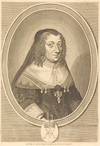 Avusturyalı Anne by Michel Lasne after Jean Nocret