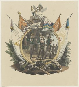 Utrecht Üniversitesi Gönüllü Avcıları ile Madalyon, 1830